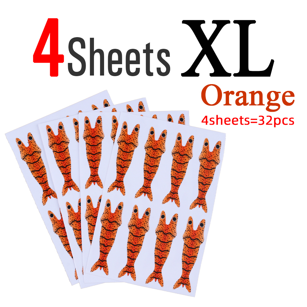 ICERIO 4 Sheets Shrimp Back Thin Skin Film Fly Fishing Body Wrapping Material for Prawn Scud Nymph Flies S M L XL