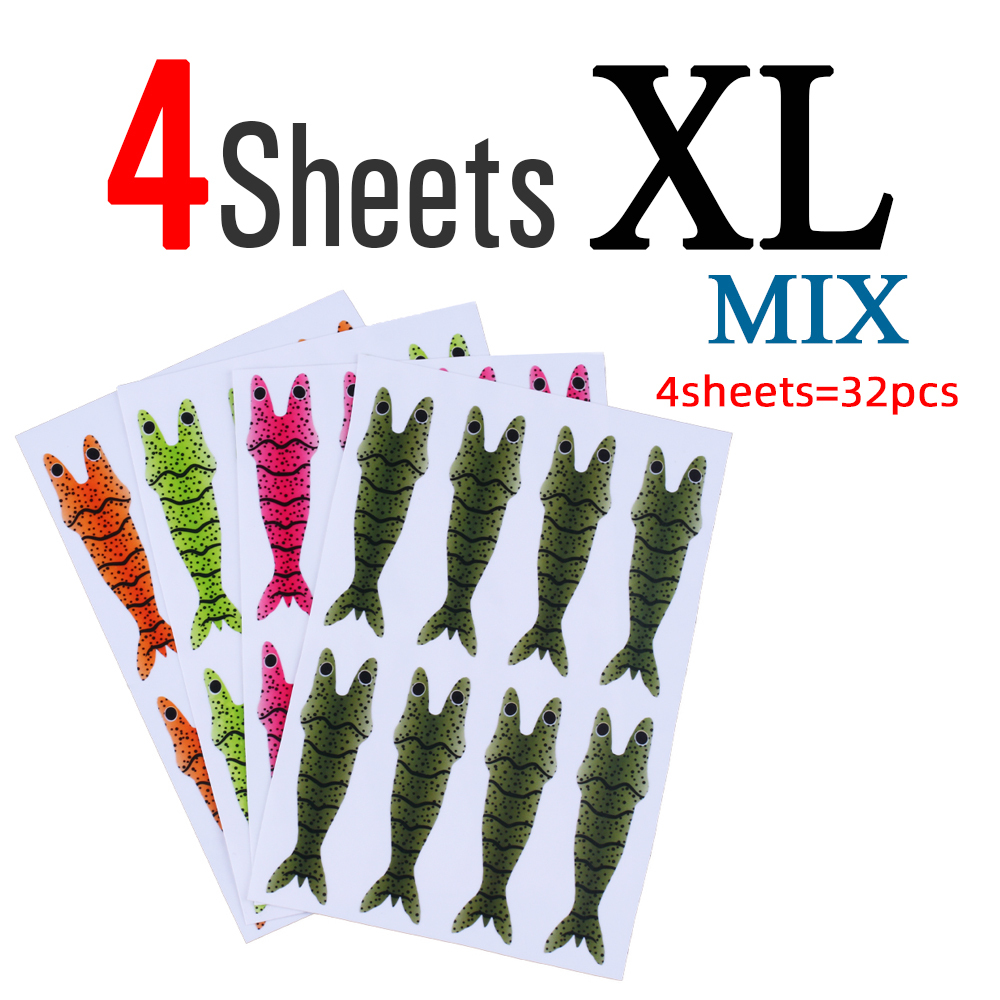 ICERIO 4 Sheets Shrimp Back Thin Skin Film Fly Fishing Body Wrapping Material for Prawn Scud Nymph Flies S M L XL