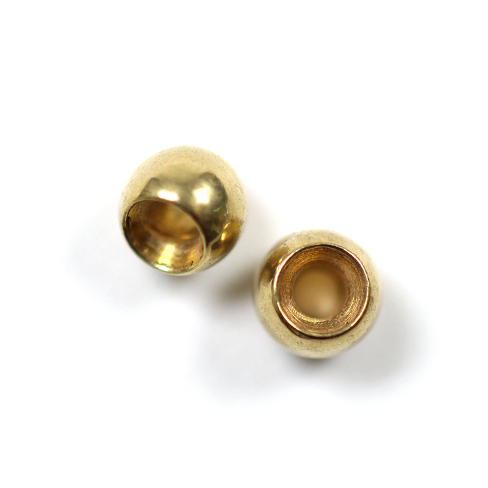 ICERIO 100PCS Fly Tying Brass Beads for Nymph Streamer Bugs Fly Hook Fishing Tying Materials 2.4mm 2.8mm 3.3mm 3.8mm