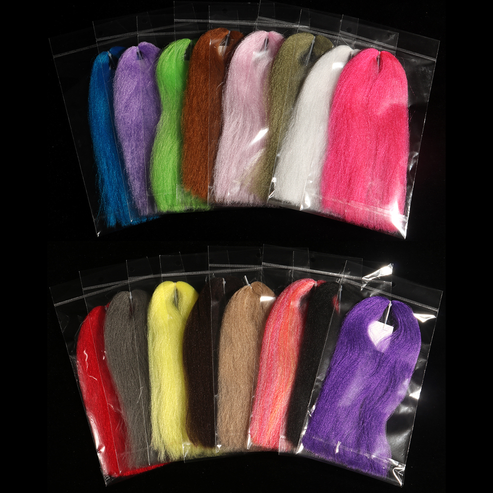 ICERIO 1Pack Soft EP Silky Fiber Light Fluffy Minnow Baitfish Streamer Fly Tying Materials Fly Bait Long Hair Fiber