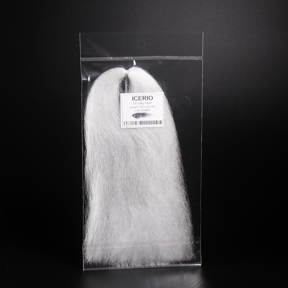 ICERIO 1Pack Soft EP Silky Fiber Light Fluffy Minnow Baitfish Streamer Fly Tying Materials Fly Bait Long Hair Fiber