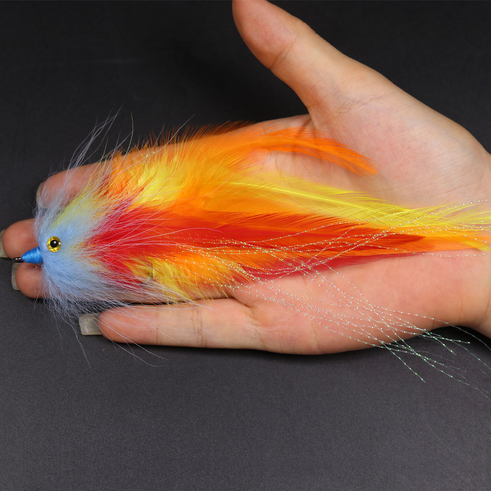 Rooster Hackle Feather Big Fish Streamer Fly