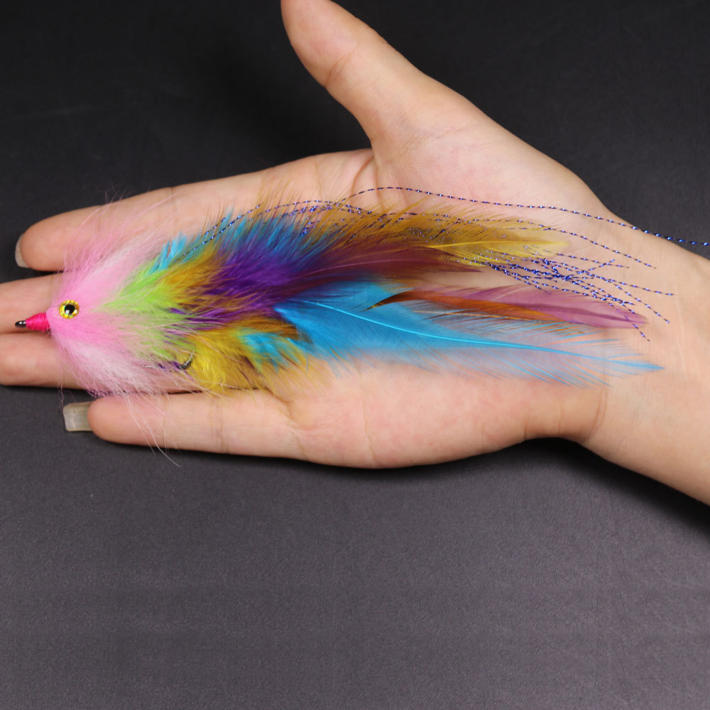 Rooster Hackle Feather Big Fish Streamer Fly