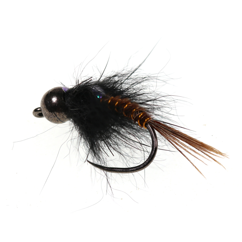 #8 #10 #12 Tungsten Bead Head Barbless Jig Hook Flash Back Pheasant Tail Nymph