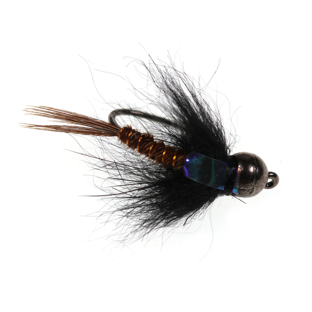 #8 #10 #12 Tungsten Bead Head Barbless Jig Hook Flash Back Pheasant Tail Nymph