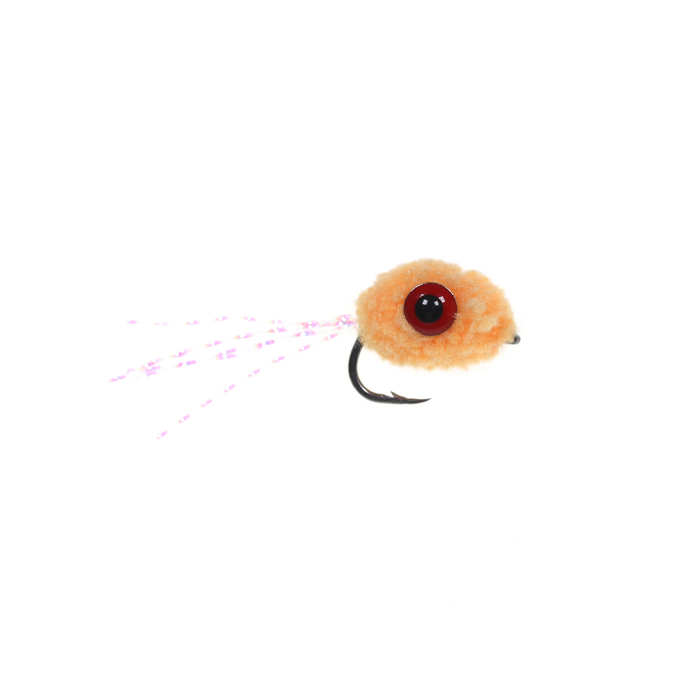 #8 Red Dumbbell Eye Tan Glo Bug Egg Fly