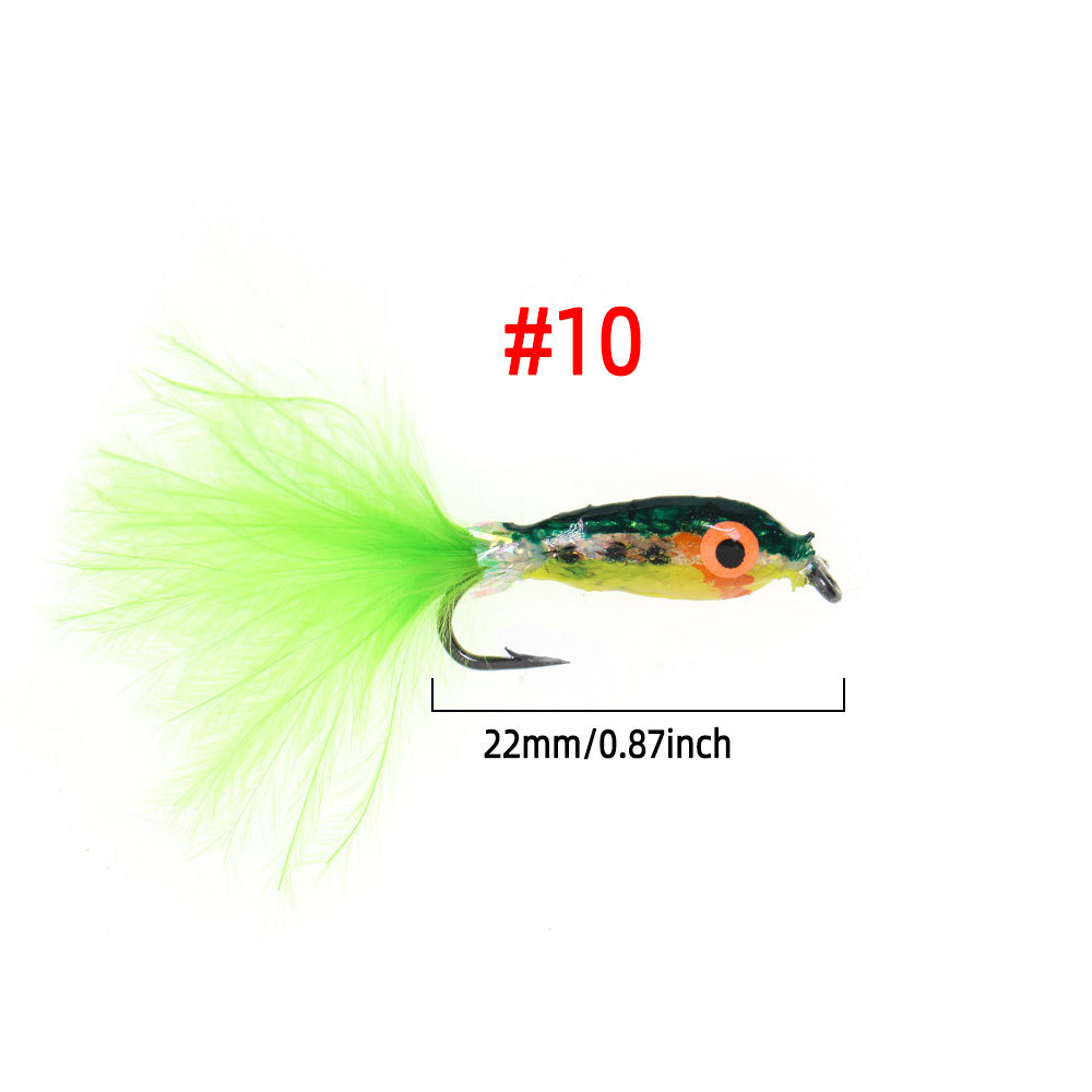 #10 3D Fish Eyes Mini Baitfish Minnows Trout Fly