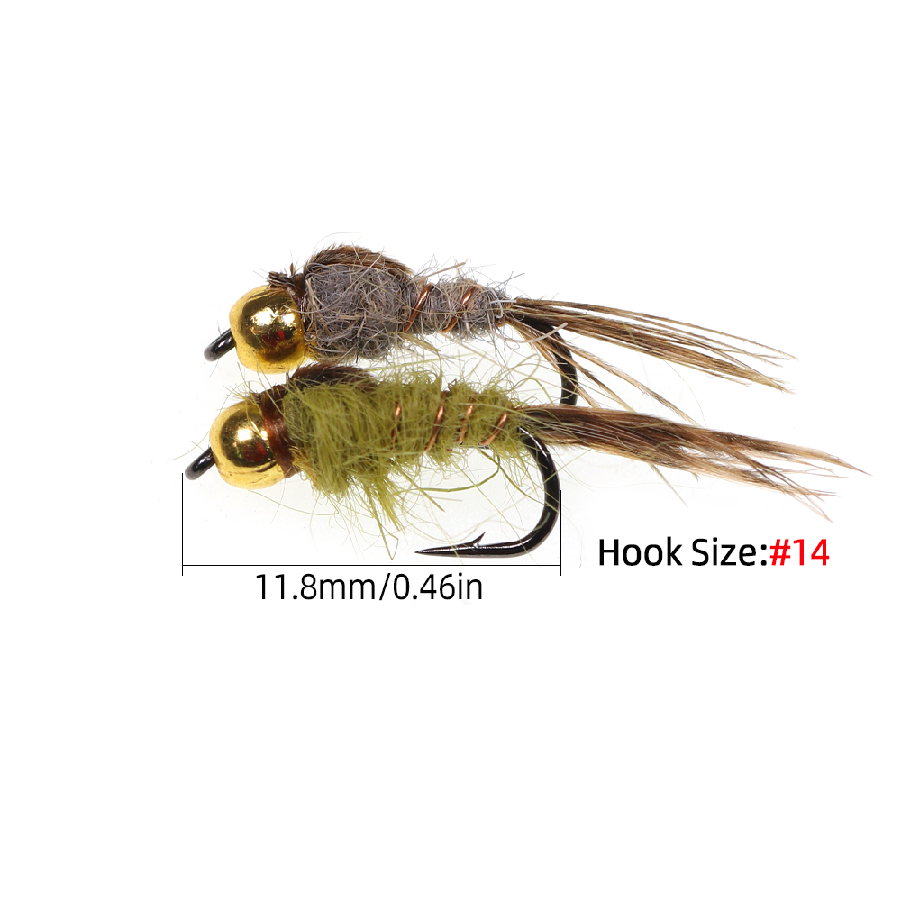 #14 Brass Bead Head Hare’s Ear Nymph