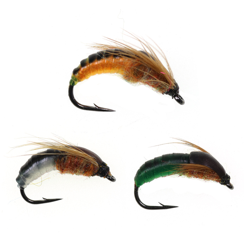 Realistic Nymph Scud Fly for Trout Fishing Nymph Artificial Insect Bait Lure Caddis Nymph Fishing Fly