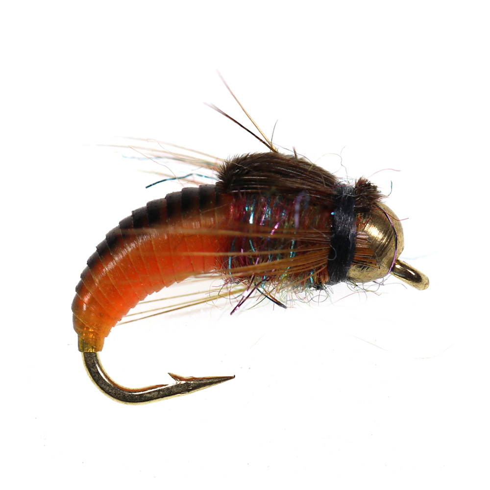 Brass Bead Head Fast Sinking Nymph Scud Bug Worm Flies Trout Fly Fishing Lure Bait