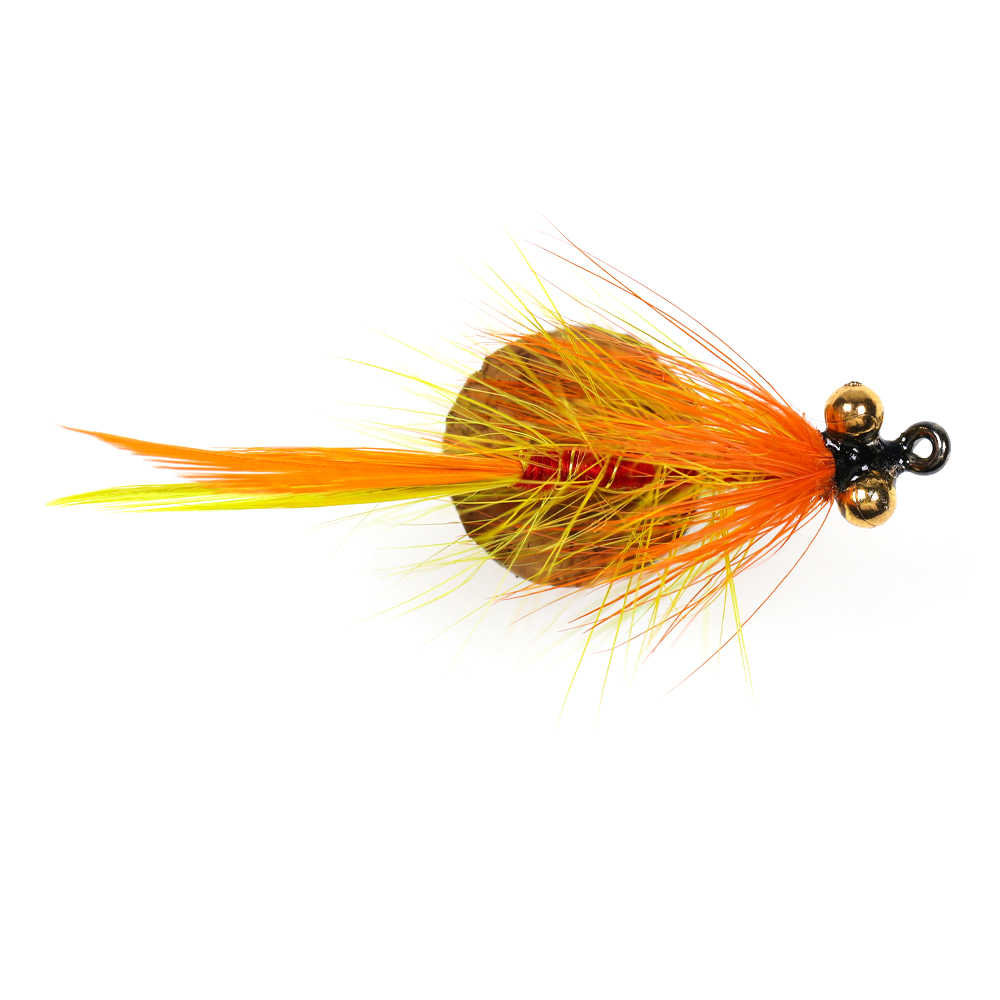 #2 #4 #6 Orange Rooster Hackle Wet Fly