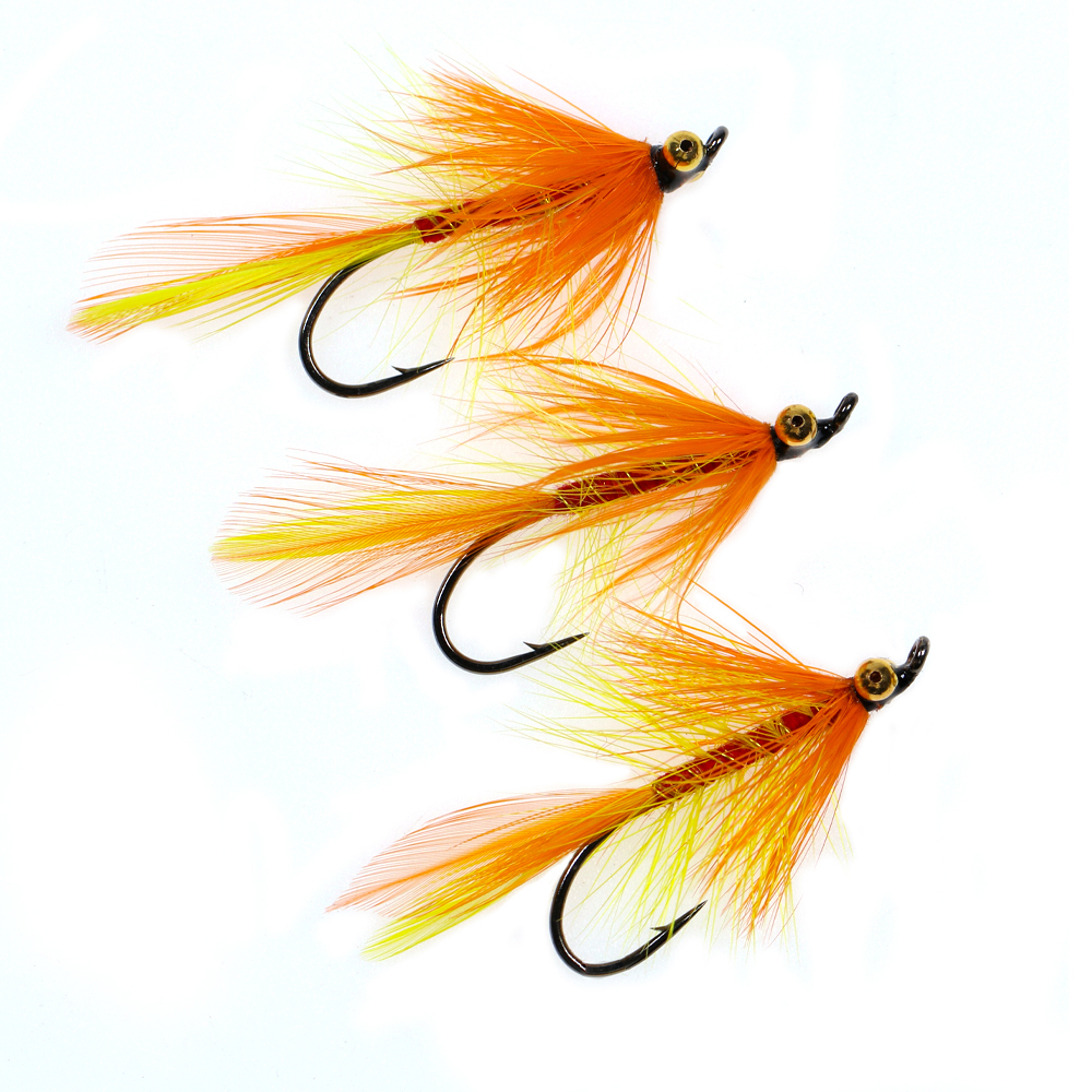#2 #4 #6 Orange Rooster Hackle Wet Fly