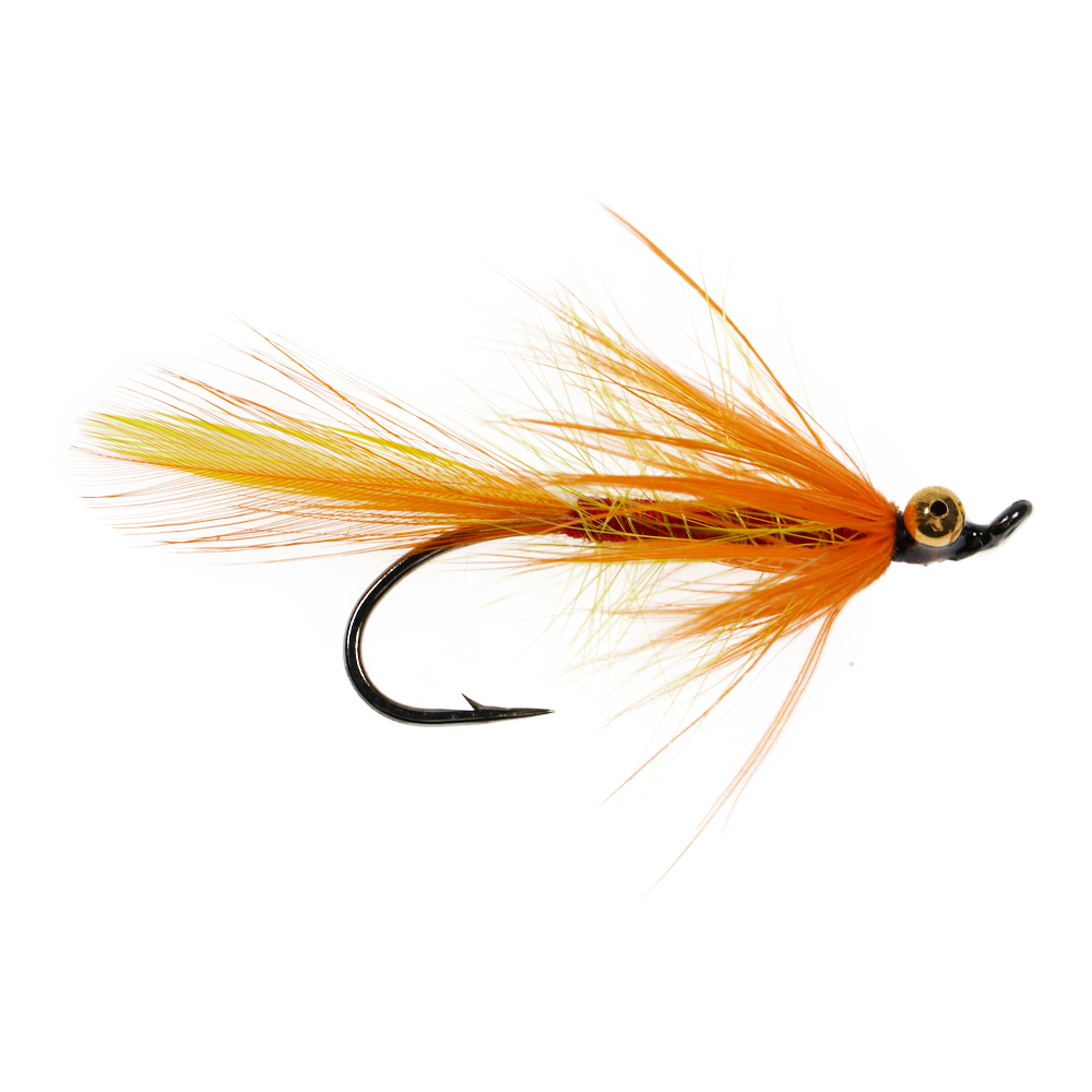 #2 #4 #6 Orange Rooster Hackle Wet Fly