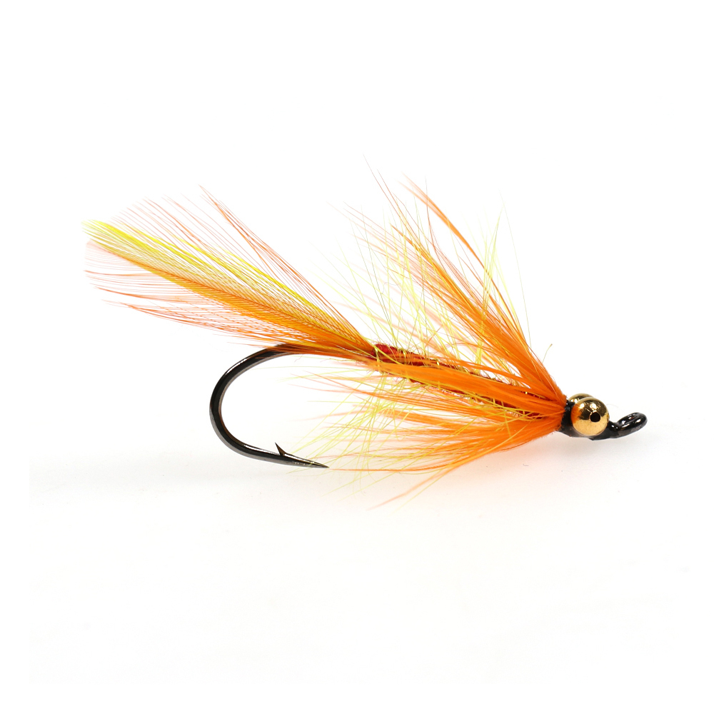 #2 #4 #6 Orange Rooster Hackle Wet Fly