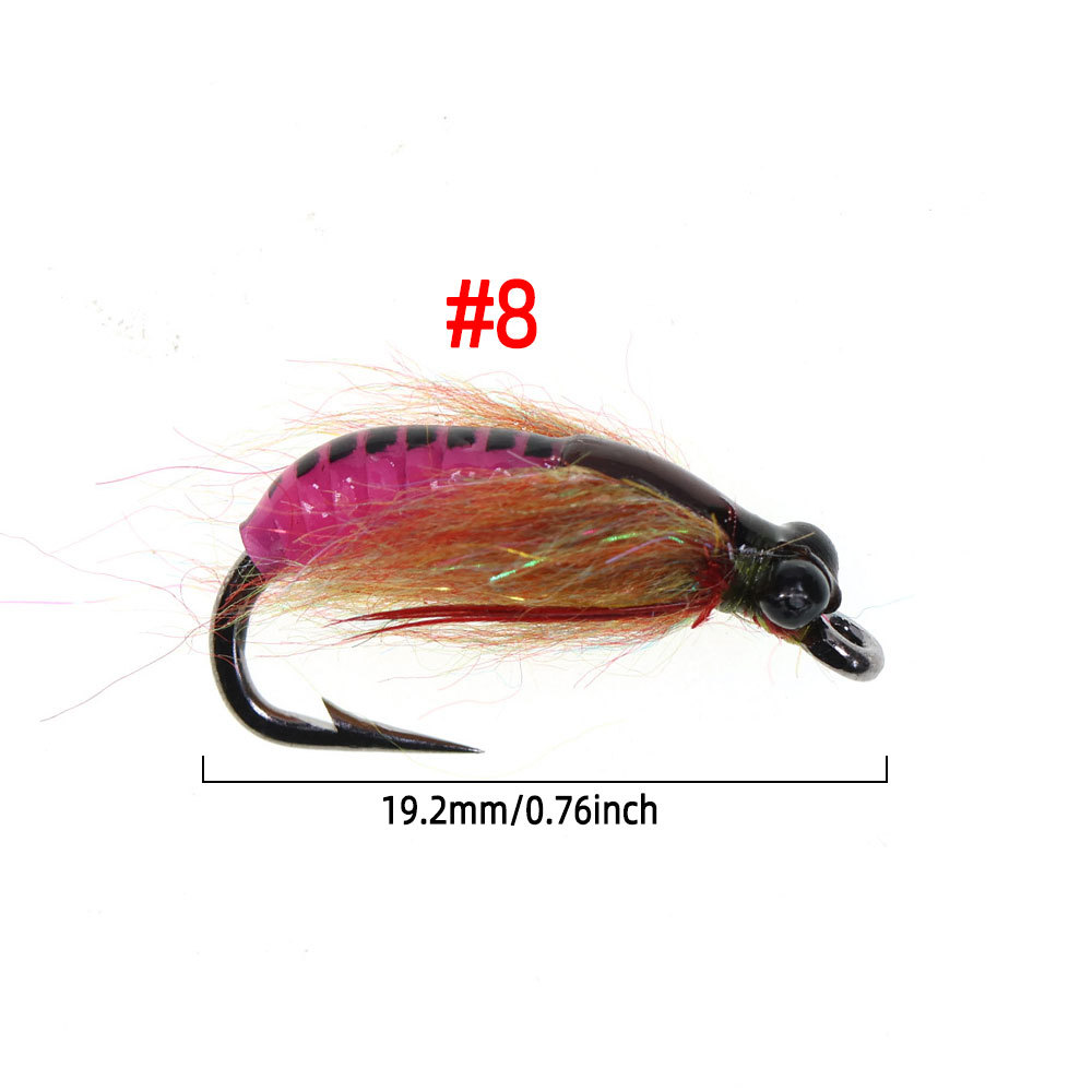 #8 Caddis Pupae Scud Nymph Fly