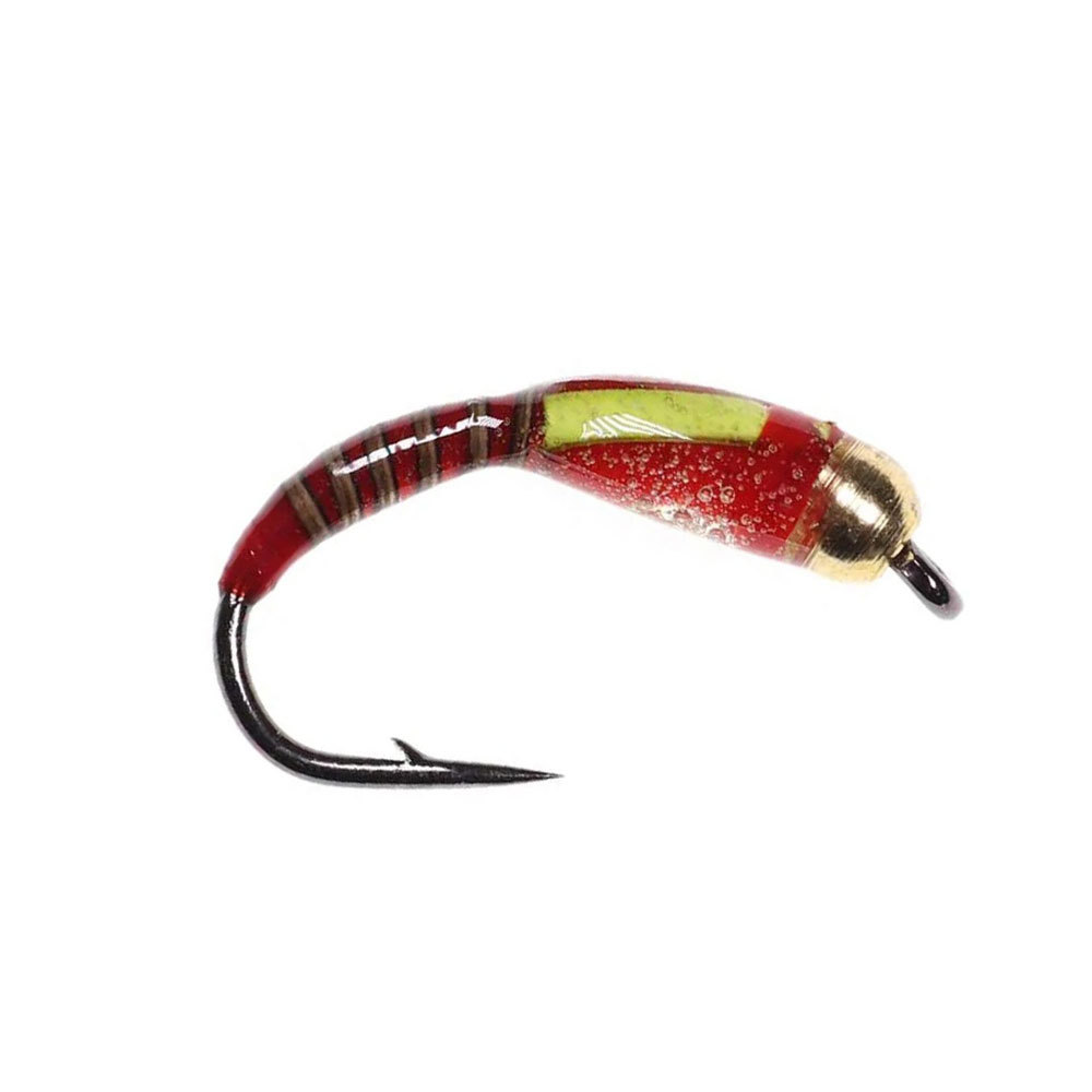 #10 #12 #14 Brass Beadhead Peacock Herl Buzzer Fly Ice Fishing Fly Lure