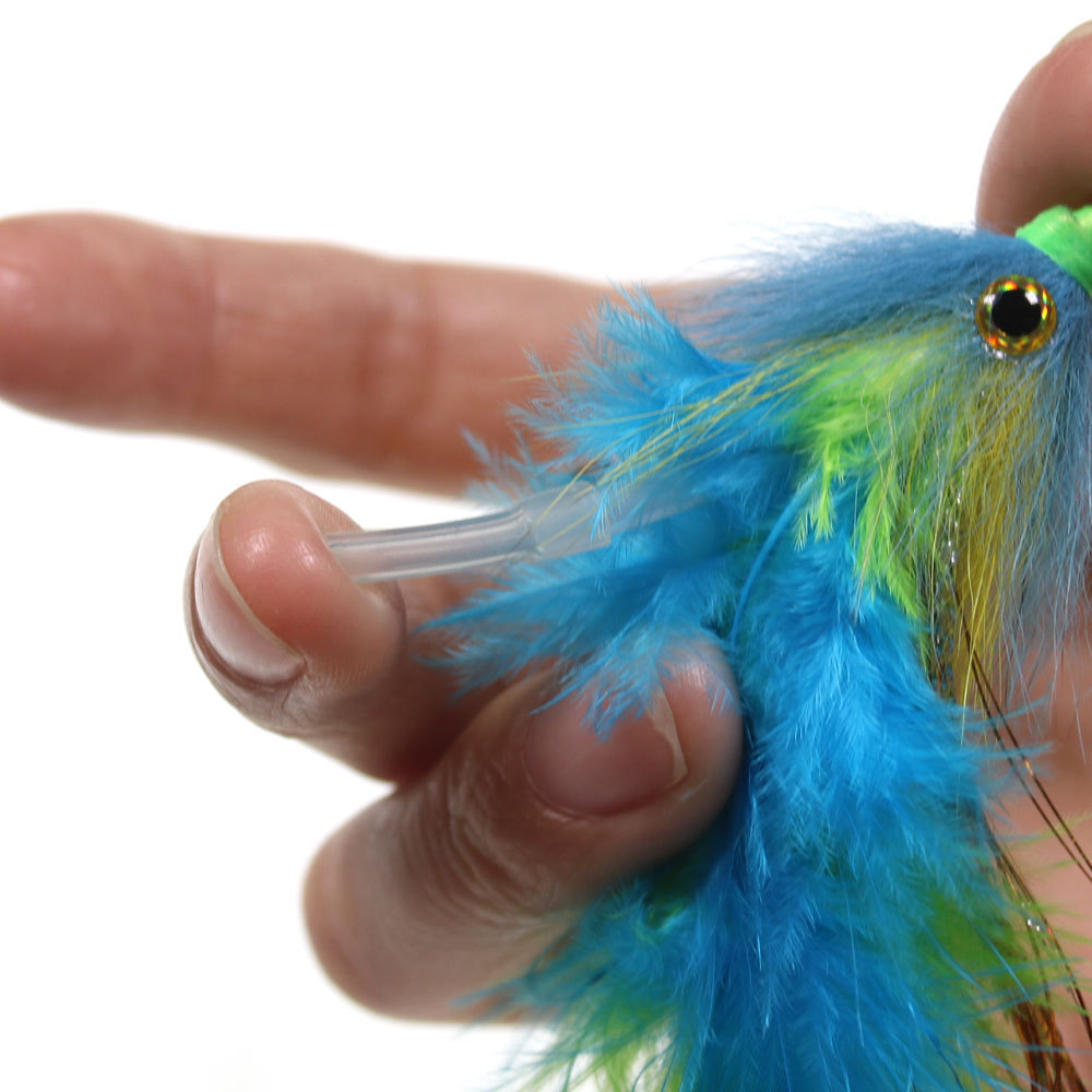 No Hook  Rooster Hackle Feather Tube Streamer Fly