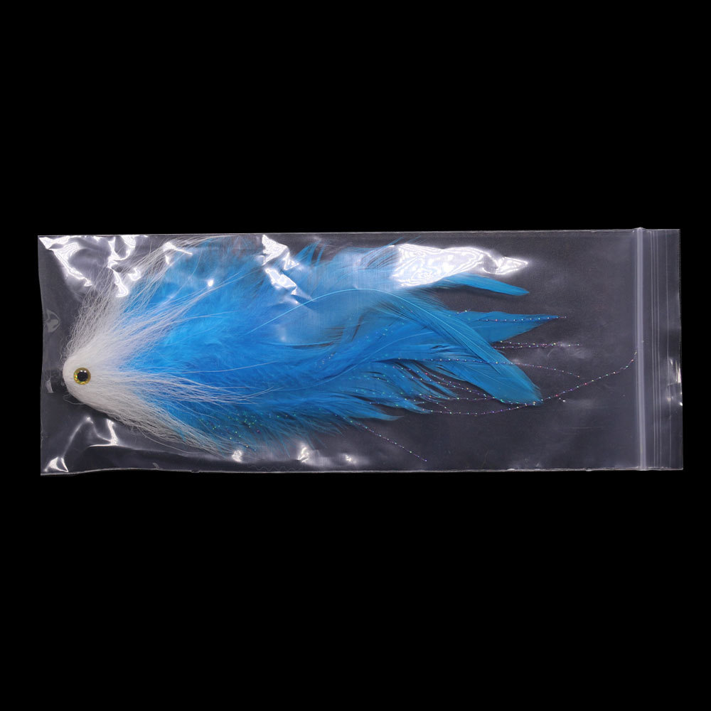 No Hook  Rooster Hackle Feather Tube Streamer Fly