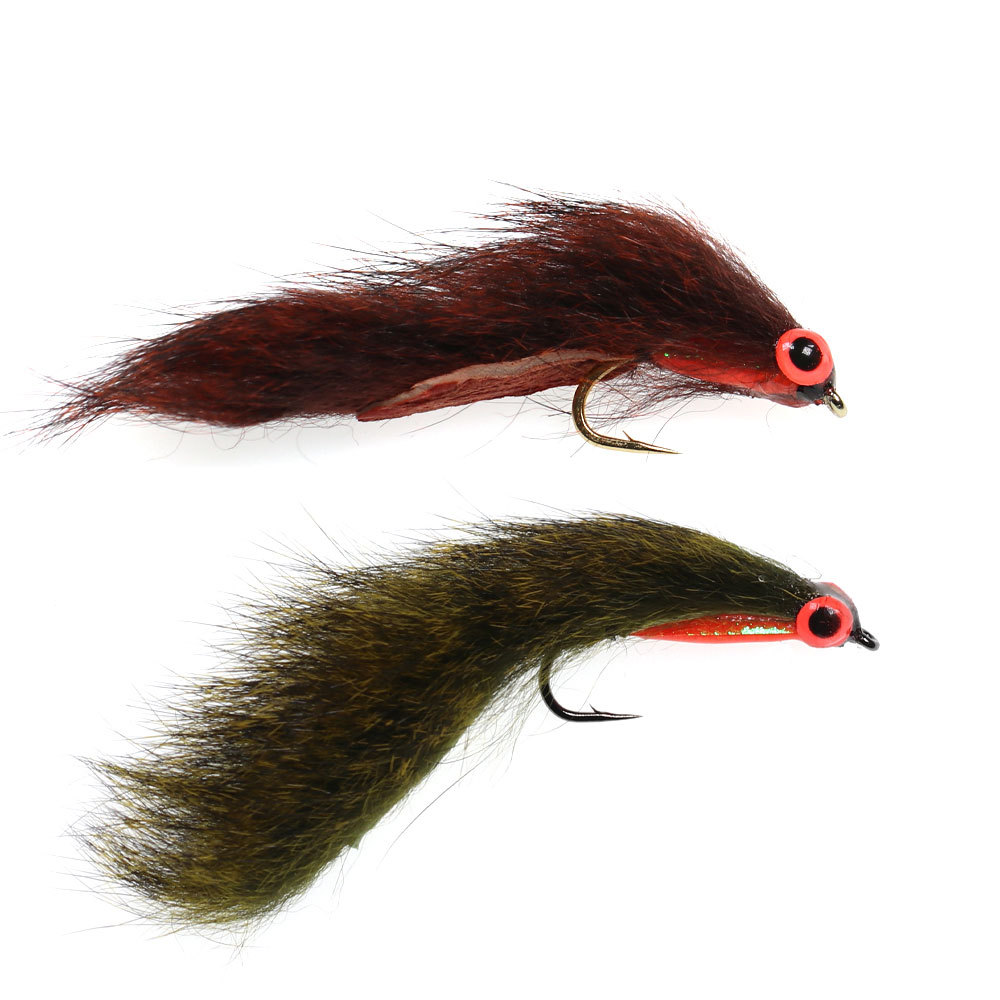 6# 8# Luminous 3D Fish Eyes Pine Squirrel Strip Zonker Streamer Fly