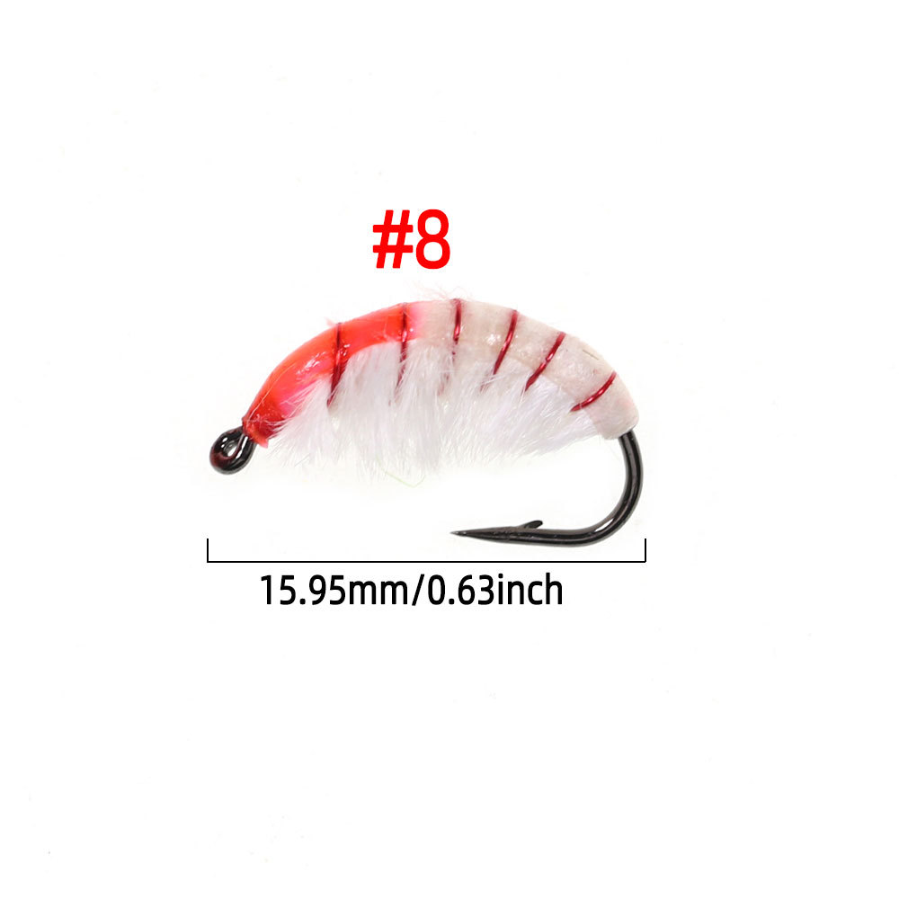 #8 Fast Sinking Czech Nymphs Scud Bug Worm Fly