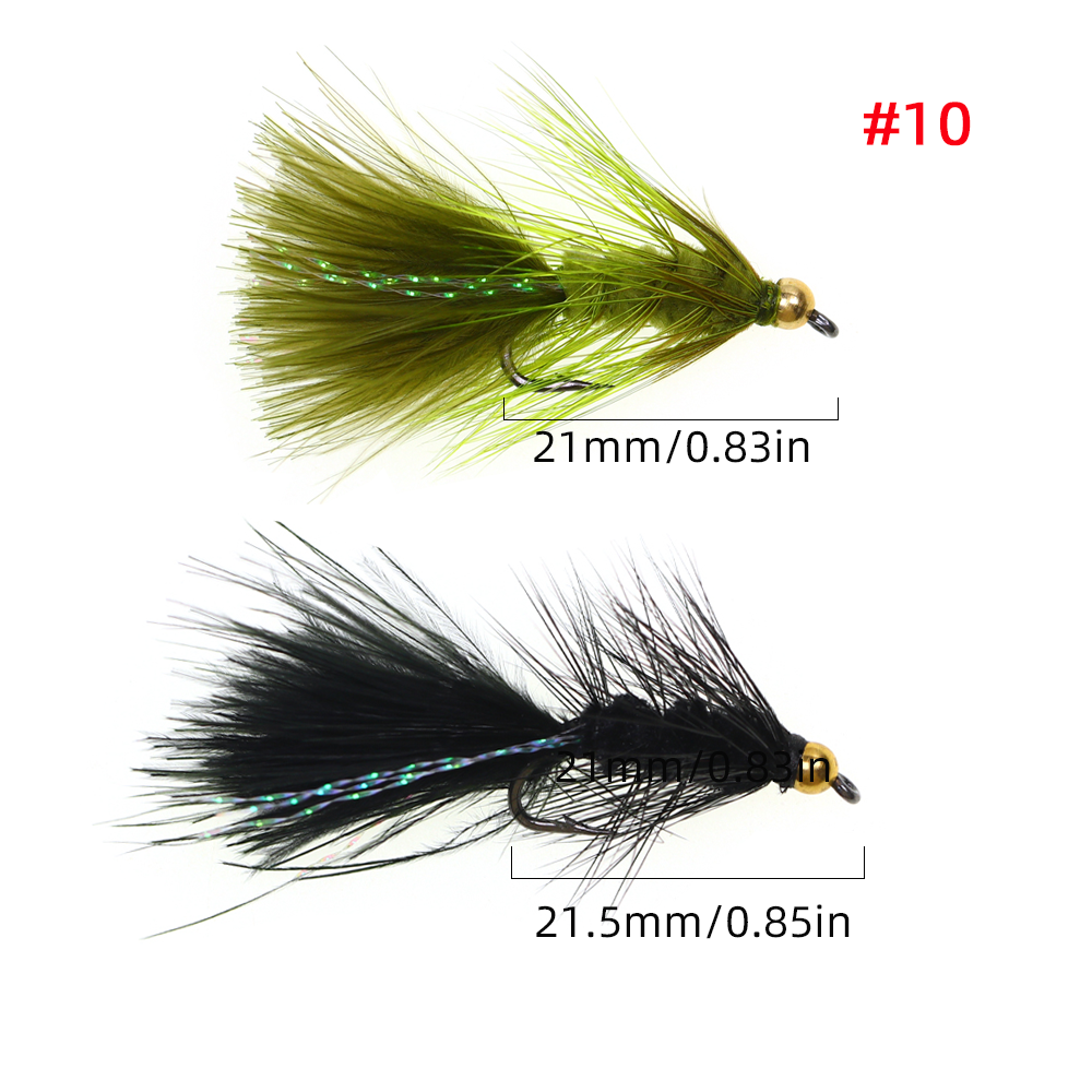 #10 Brass Bead Head Flash Woolly Bugger