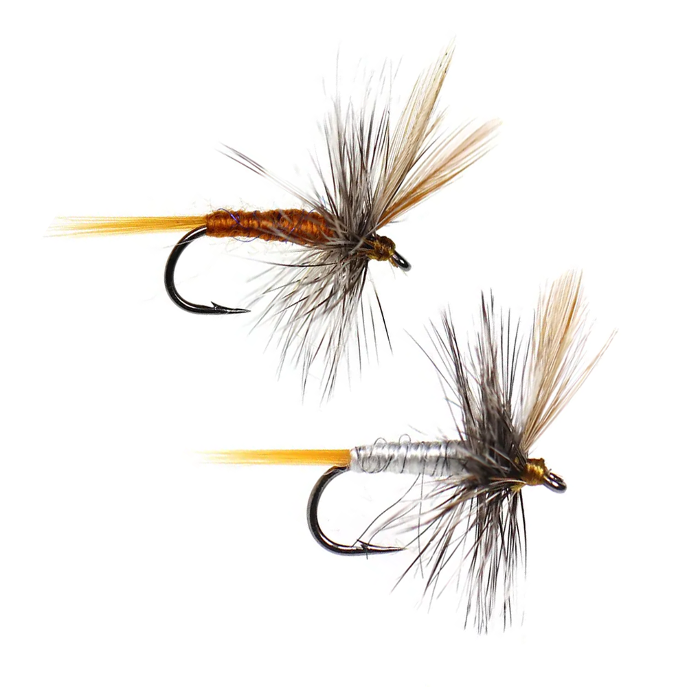 #14 Adams Dry Fly Brown Grey Adult Mayfly