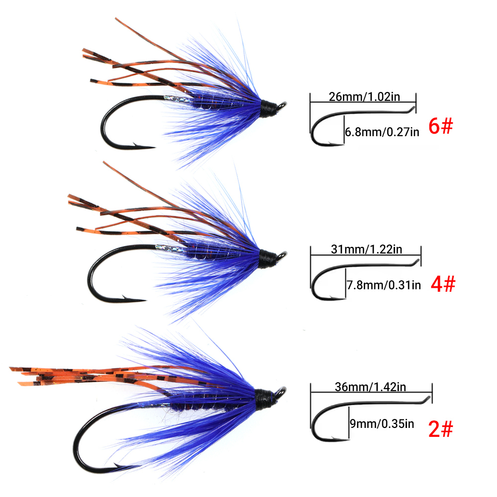 #2 #4 #6 Blue Classic Steelhead Wet Fly