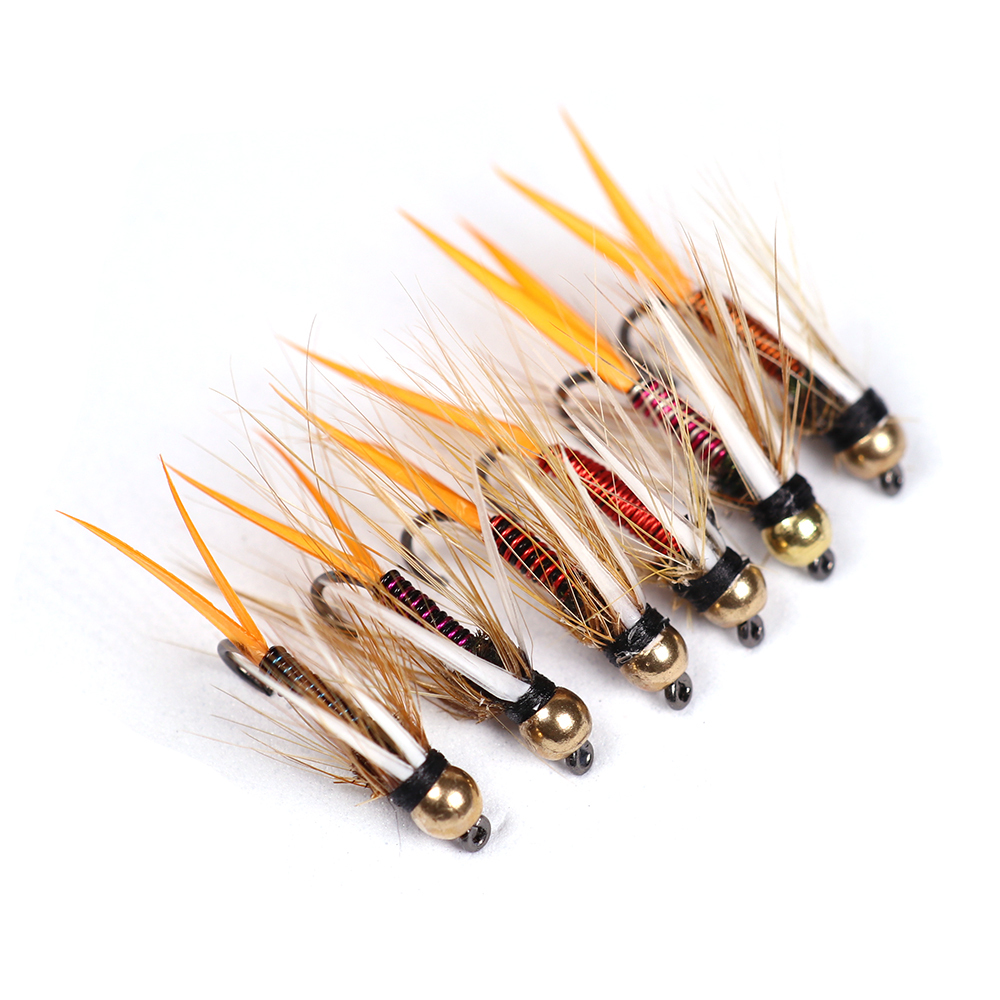 #12  Brass Bead Head Copper wire Prince Nymphs
