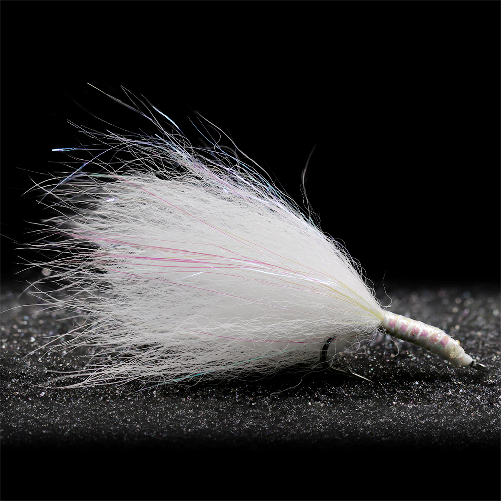 #2 #4 #6 #8 #10 Ice Dub White Fox Hair Streamer Fly