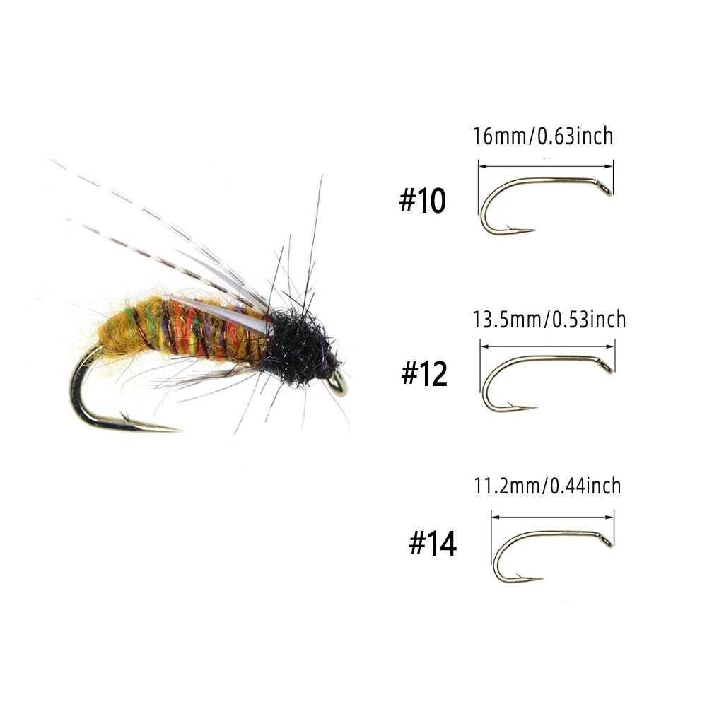 #10~#14 Partridge Soft Hackle Nymph Caddis Pupa Fly