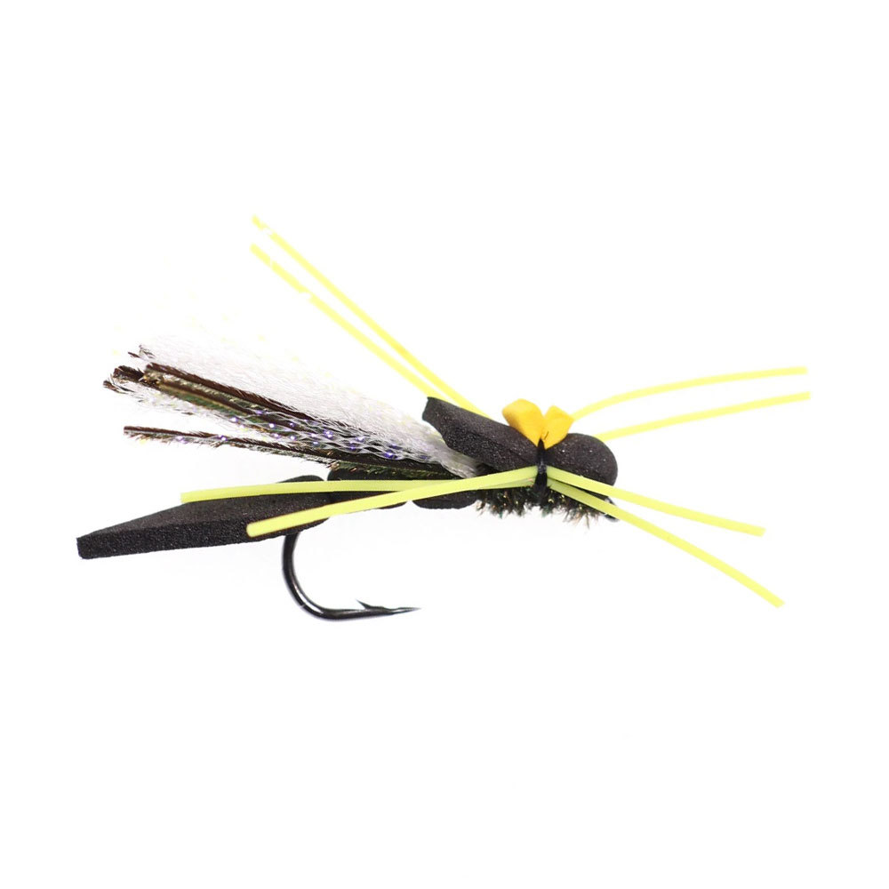 #4 Floating Foam Black Hopper Dry Fly
