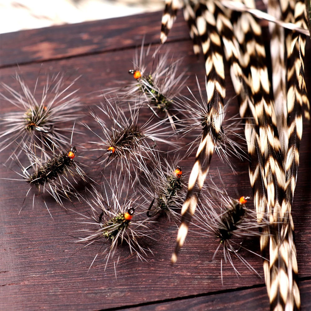 #10 #12 #14 #16 #18 #20 Grizzly Saddle Hackle Griffith's Gnat Dry Fly