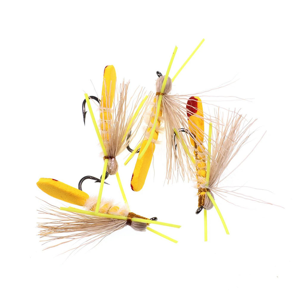 #10 Floating Foam Yellow Hopper Dry Fly