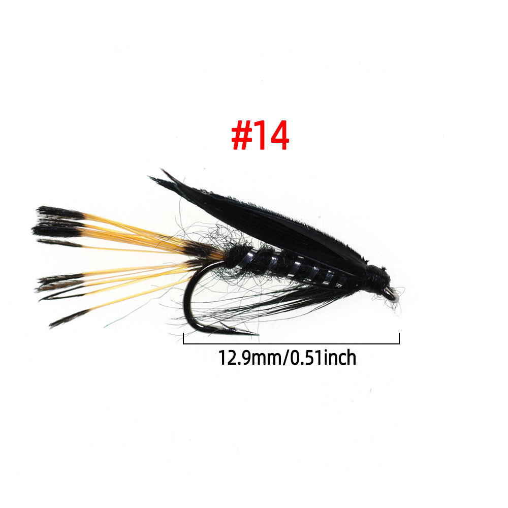#14 Black Drake Wing Pheasant Tippets Tail Wet Fly