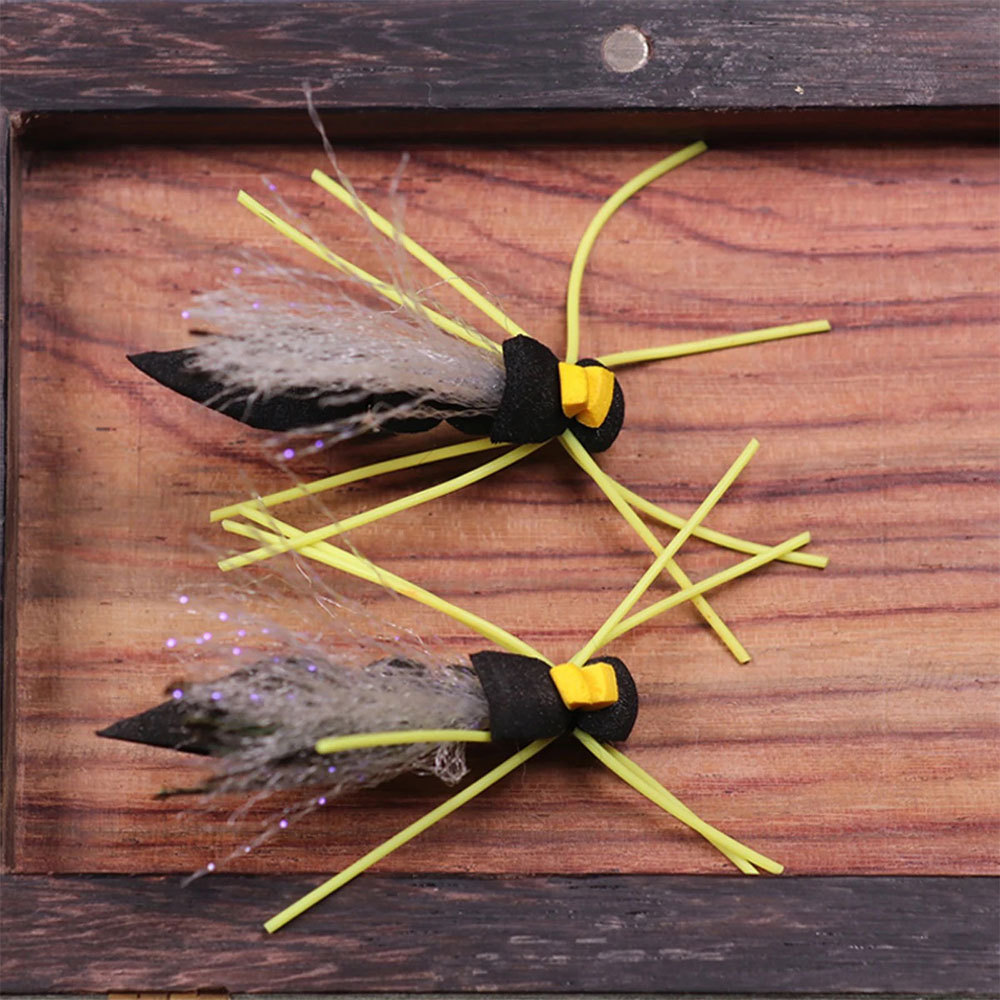 #4 Floating Foam Black Hopper Dry Fly