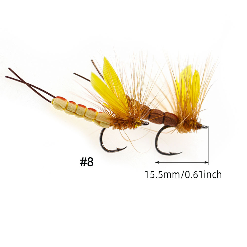 Barbed and Barbless Yellow Mayfly