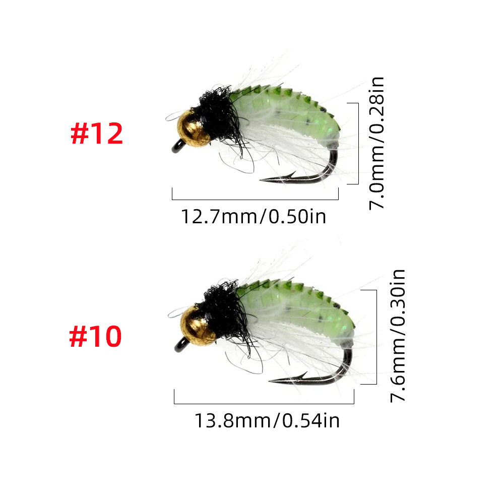 #10 #12 CDC Hackle Scud Nymph