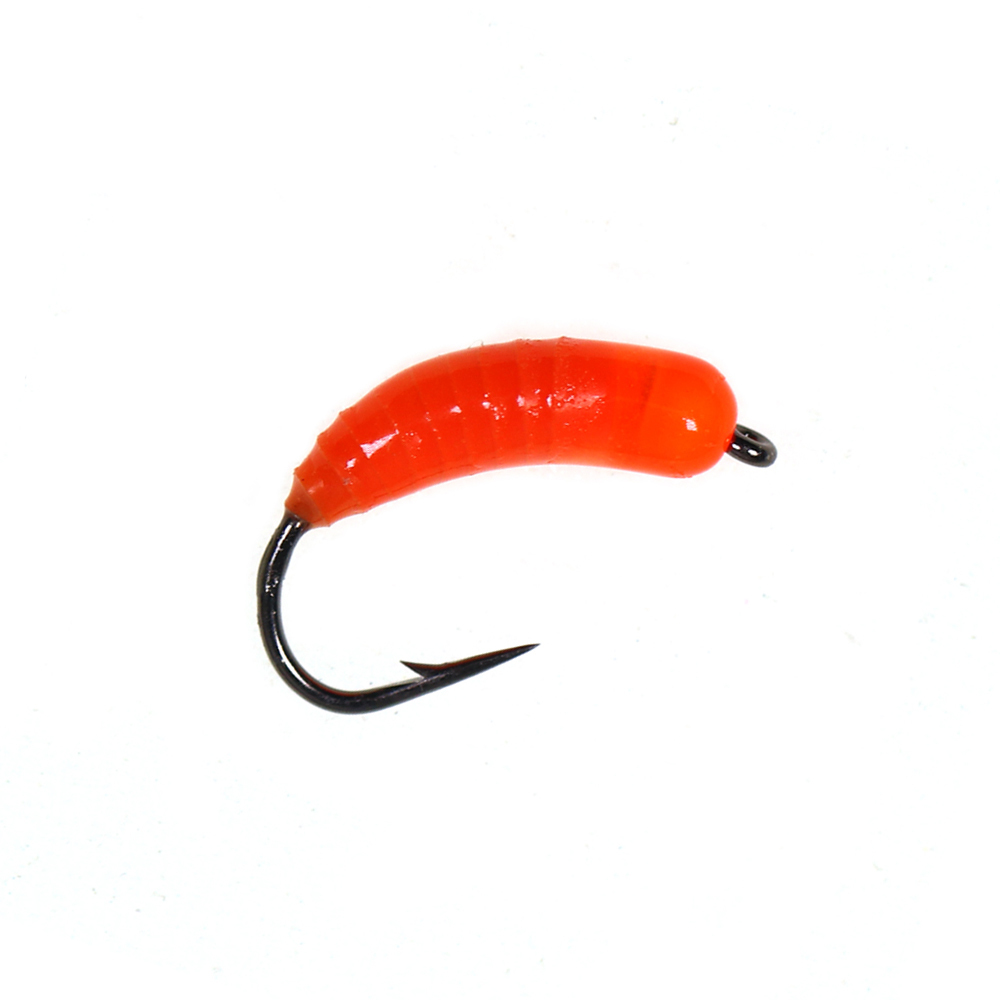Ice Fishing Luminous Brass Bead Head Nymph Bug Worm Fly