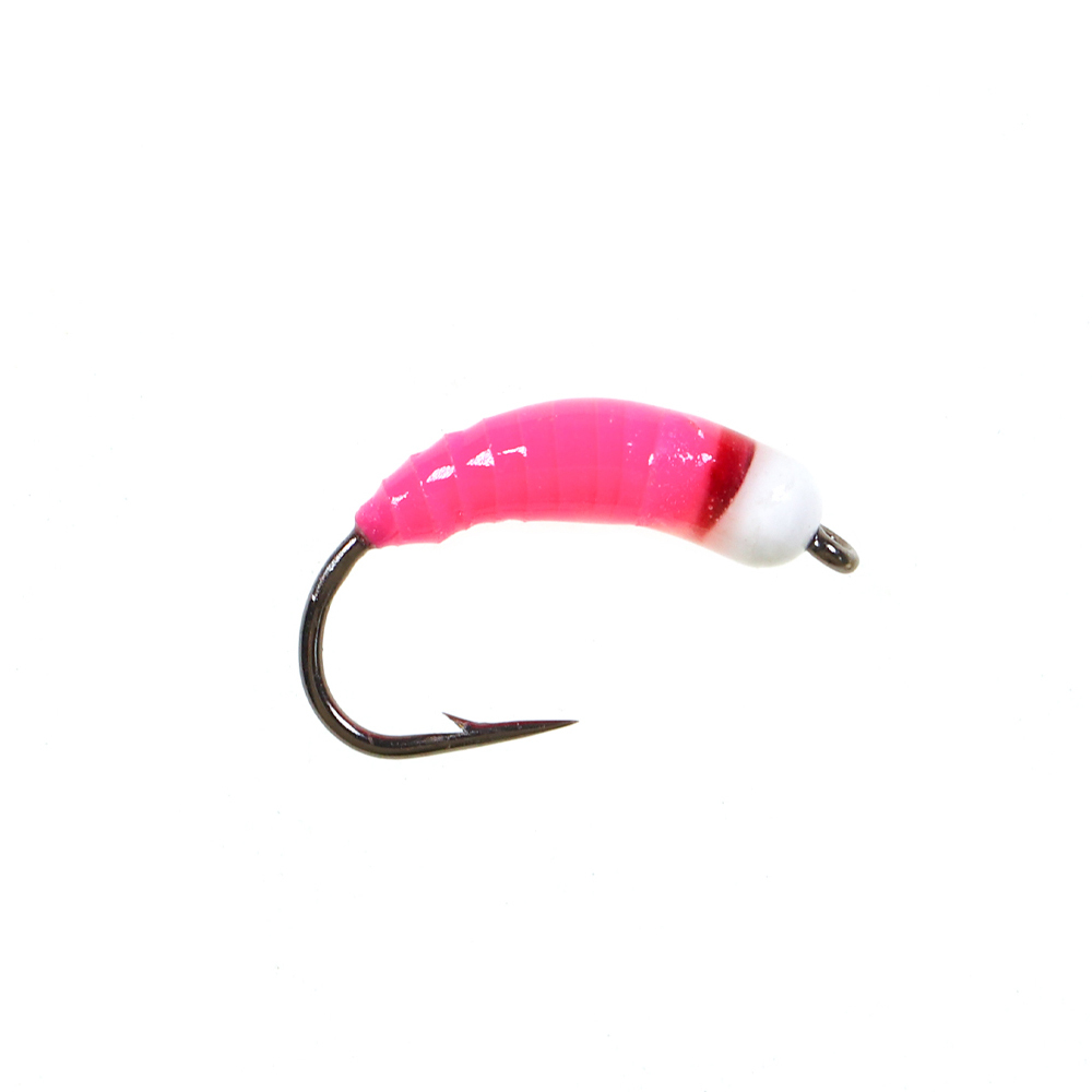 Ice Fishing Luminous Brass Bead Head Nymph Bug Worm Fly
