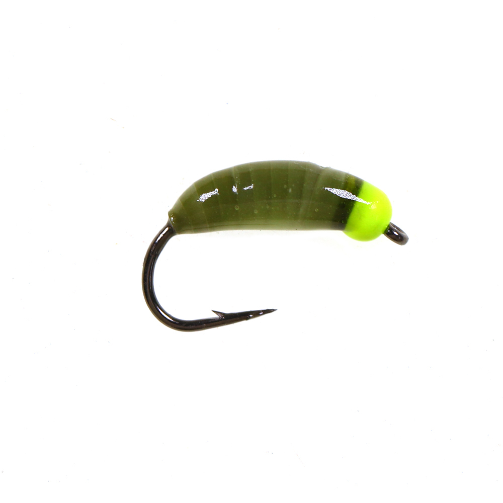 Ice Fishing Luminous Brass Bead Head Nymph Bug Worm Fly