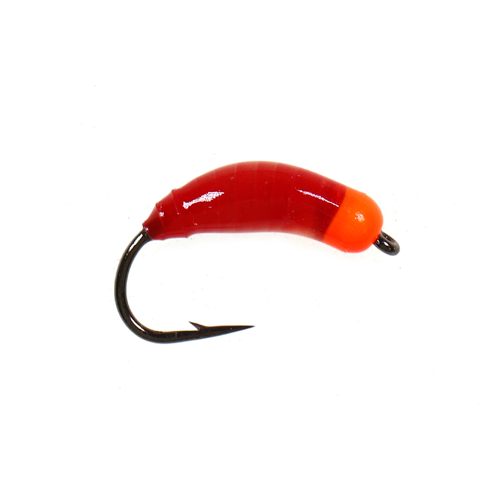 Ice Fishing Luminous Brass Bead Head Nymph Bug Worm Fly
