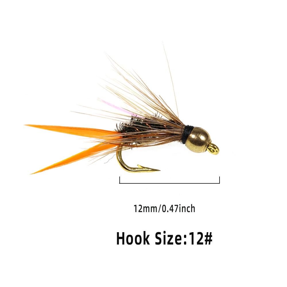 #12  Brass Bead Head Psycho Prince Nymph Fly