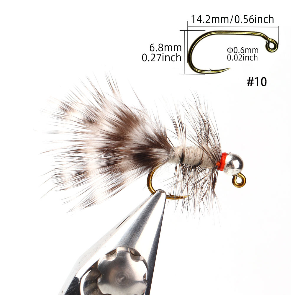 Grizzly Saddle Hackle Euro Nymph