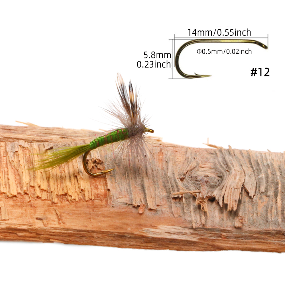 White Wing Green Body Dry Fly