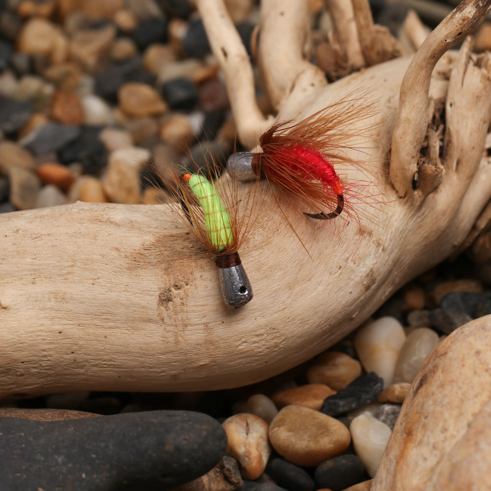#6 #8 #10 #12 Weighted Buggy Worm Ice Jig Fly