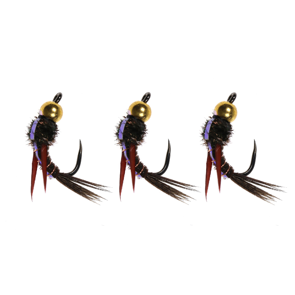 #10 #12 Brass Bead Head Evil Weevil Wet Fly