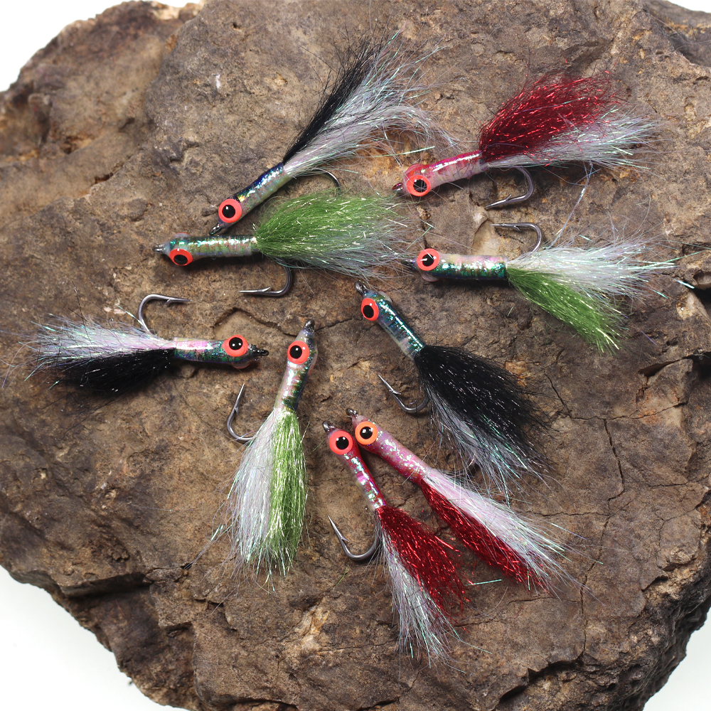 #4 #6 #8 Luminous 3D Fish Eye Epoxy Minnow Streamer Fly