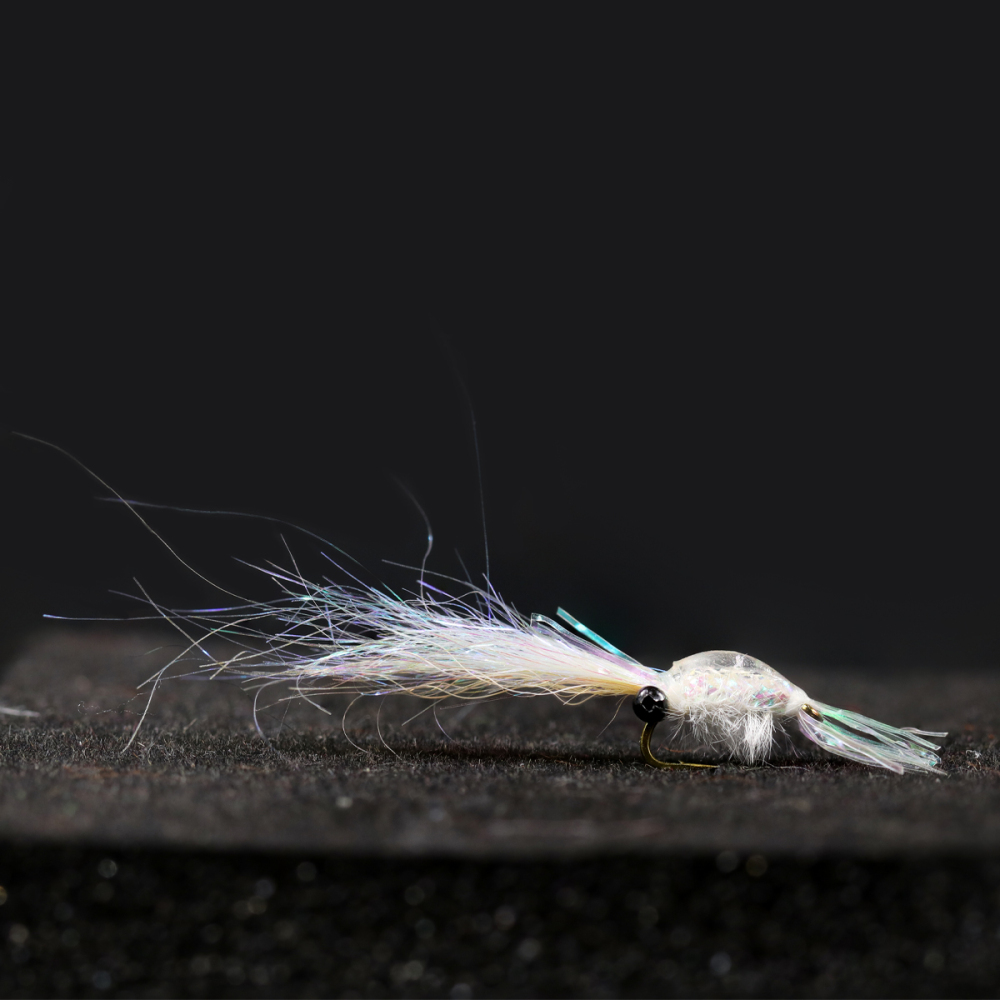 #4 #6 #8 Pearl White Ice Wing Shrimp Salt Fly Luminous Saltwater Freshwater Flies