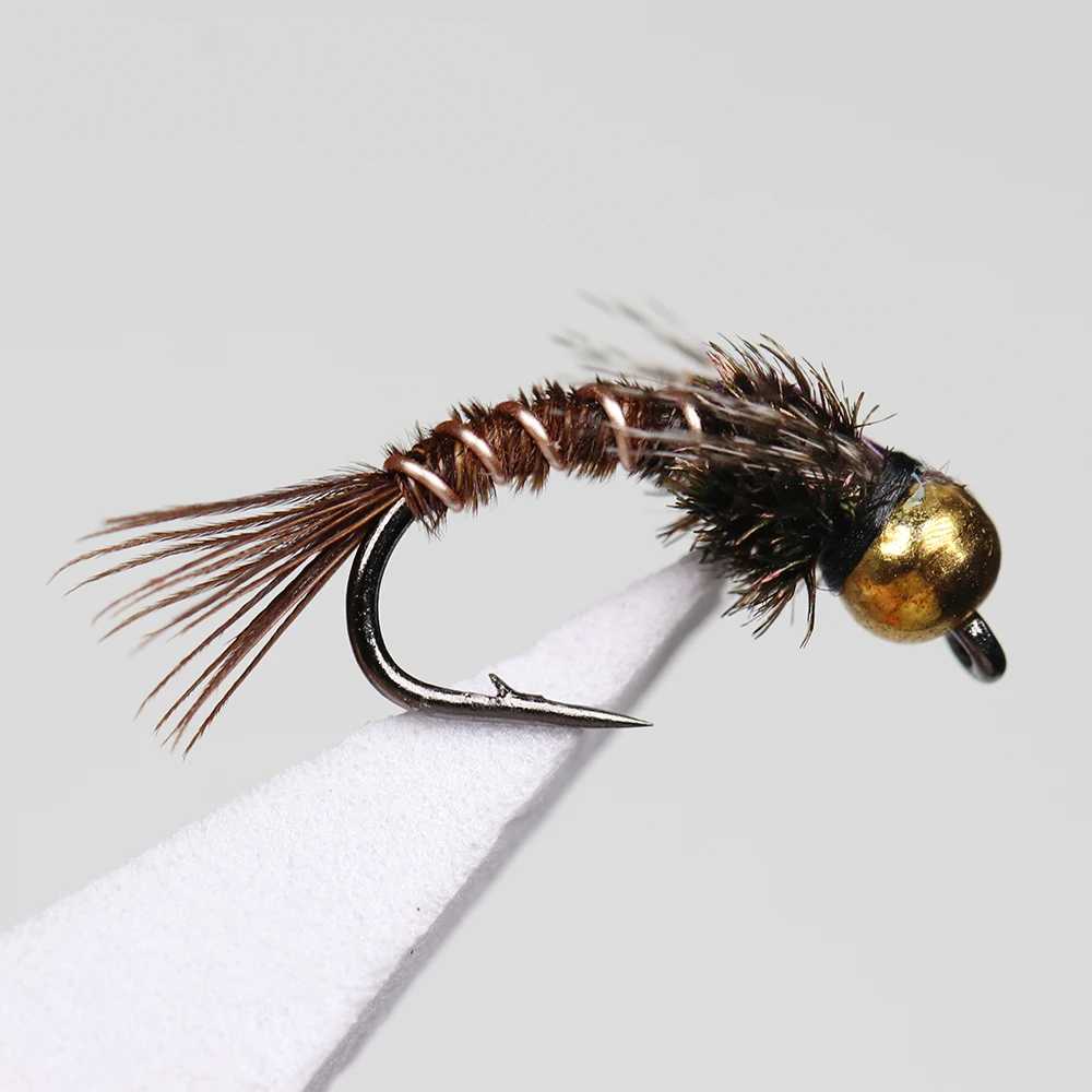 #10 #12 Pheasant Tail Brass Bead Head Nymphs