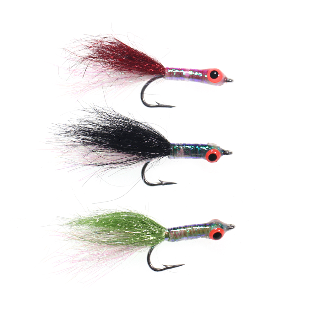 #4 #6 #8 Luminous 3D Fish Eye Epoxy Minnow Streamer Fly